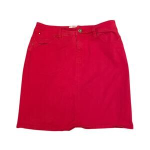 Y2K Vintage Red Denim Skirt size 8